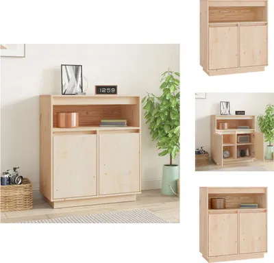 Produktbild von vidaXL Sideboard 70x34x80 cm Massivholz Kiefer -  Sideboards