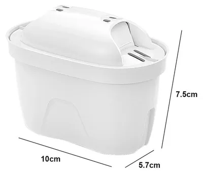 Produktbild von Wasserfilter Kartuschen 6er Set - Ersatzfilter für Tischwasserfilter - Kompatibel mit Brita Maxtra/Maxtra+ - Kalkreduzierung - Aktivkohlefilter - Weiß