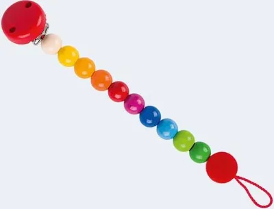 Produktbild von Heimess Schnullerkette Regenbogen mit Clip