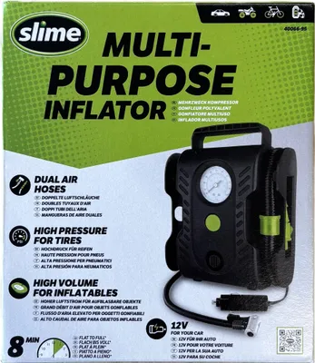 Image de IWH 40066 Slime Compresseur de pneus à usages multiples, avec manomètre
