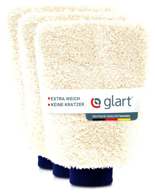 Obrázok produktu pre Glart 44WH3 – sada 3 umývacích rukavíc z mikrovlákna pre autá, profesionálna kvalita bez škrabancov