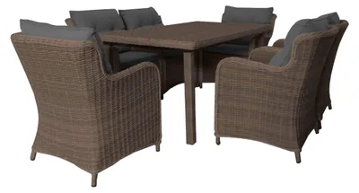 Produktbild von Gartenmöbelgarnitur aus Aluminium und Polyrattan – 7-teilig