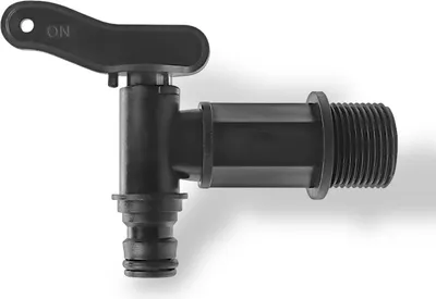 Produktbild von Auslaufhahn Kunststoff 3/4" Wasserhahn Steckanschluss schwarz