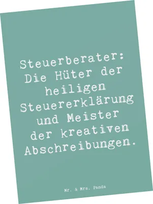Produktbild von Mr. & Mrs. Panda bildkarte Spruch Steuerberater Helden - Meeresbrise - Geschenk, Berufe, Geduld, Postkarten, Steuerplanung, Grußkarte, Beruf, Postkarte, Kunstkarten