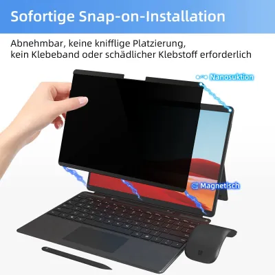 Obrázek produktu pro Mobilis 016444, 34,3 cm (13.5"), Laptop, Bezrámečkový privátní filtr na monitor, Anti-blue, Anti-fingerprint, Proti odleskům, Protiodrazový, Ochrana soukromí