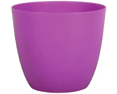 Zdjęcie produktu dla Plastikowa osłonka na doniczkę PATRICIE Ø 11 x 10 cm matowa fioletowo-różowa