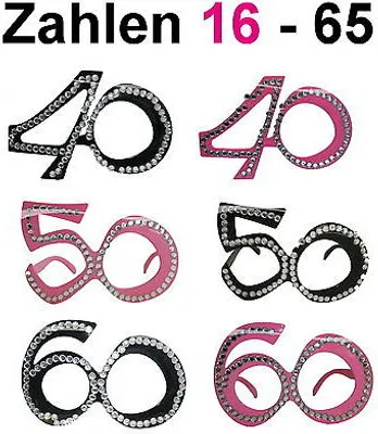 Produktbild von Partybrille Diamond 30 schwarz