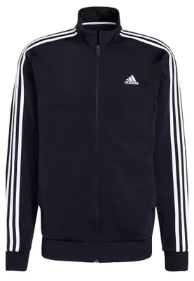 Image de Veste de survêtement Adidas pour homme, modèle M 3S Tt Tric Legink/White Legink, blanche avec fermeture éclair, taille S