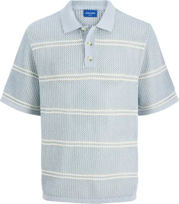 Obrázek produktu pro Polokošile JACK & JONES z jemného úpletu s pruhovaným vzorem a knoflíky Velikost: XXL