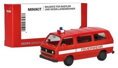 Produktbild von Herpa MiniKit 012591-002 - 1/87 Volkswagen (VW) T3 Bus "Feuerwehr" - Neu