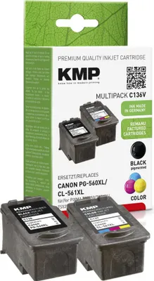 Produktbild von KMP C136V Vorteilspack kompatibel m. Canon PG560/CL561