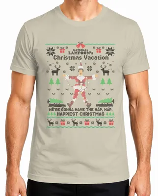 Produktbild von Clark Griswold Christmas Vacation Geschenk Ugly Christmas Winter Herren T-Shirt, Natur, XXL