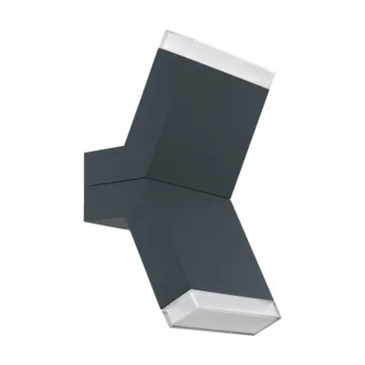 Produktbild von Eglo Wandaussenleuchte Anthrazit Up & Down IP44 Eckmontage 1100lm