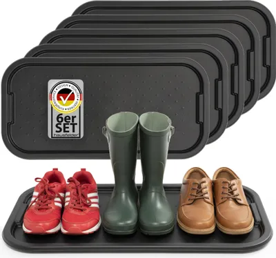 Produktbild von Schuhabtropfschale, Abtropfwanne Schuhe, 6 Stück, 39x79x2 cm