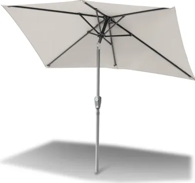 Immagine prodotto di TolleTour ombrellone rettangolare, ombrellone da balcone in ferro pieghevole a manovella, inclinabile, 2 x 3 m, beige