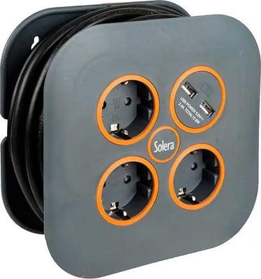 Produktbild von Schuko 3 Steckerleiste Solera 7321usb