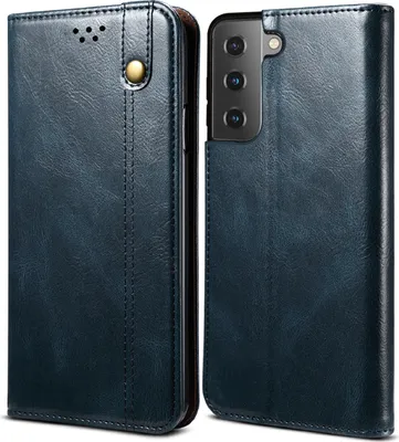 Produktbild von Galaxy S22 5G Hülle, Leder Flip Brieftasche Schutzhülle für Samsung Galaxy S22 5G Blau