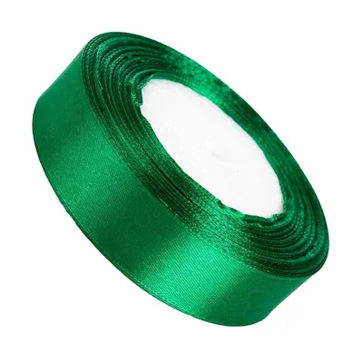Image de Ruban satin 25 mm - vert foncé - 32 mètres