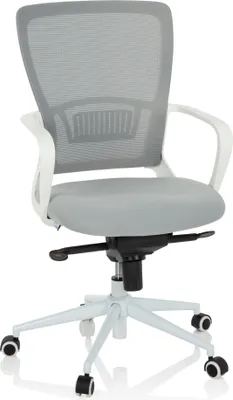 Produktbild von hjh OFFICE Home Office Bürostuhl ESTRIA Schreibtischstuhl mit Armlehnen Stoff / Netzstoff Drehstuhl