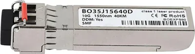 Productafbeelding van Compatibele Alcatel-Nokia 1AB390930014 BlueOptics BO35J15640D SFP+ transceiver, LC-duplex, 10GBASE-ER, single-mode vezel, 1550nm, 40 km, 0°C/+70°C (1AB390930014-BO)