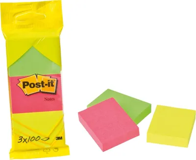 Produktbild von Haftnotiz Neon Notes 38x51mm 70g/qm 100 Blatt VE=12x3 Blöcke