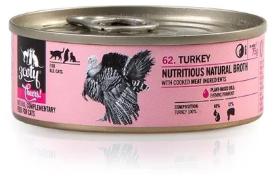 Imagen del producto de Comida húmeda para gatos 3Coty, sabor a pavo, 75g