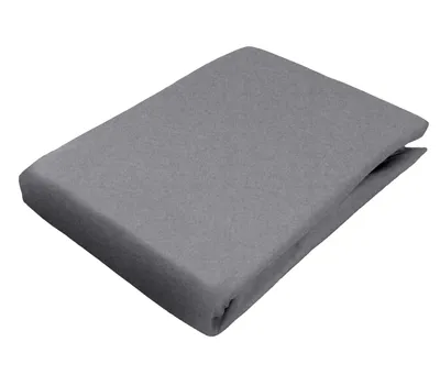 Produktbild von Flanell Spannbetttuch, Melange Spannbettlaken, 140 x 200 cm, mittelgrau, 100% Baumwolle, Matratzen bis 25 cm Höhe, sleepling