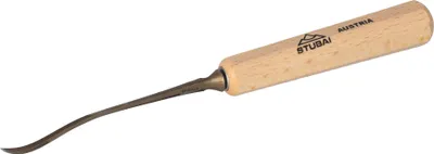 Obrázok produktu pre Dláto STUBAI série 52 - Tvar 22 | Korunkové, ľavouhlé guľové dláto 2 mm, s drevenou rukoväťou, na hladké povrchy, na predkrajovanie, vrubovanie a reliéfne rezbárstvo, spracovanie dreva