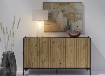 Obrázok produktu pre Albello komoda Lanel komoda do spálne komoda do obývačky čierna dub 150x83x40