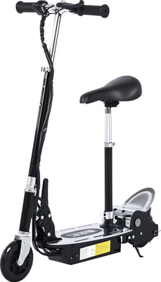 Image de HOMCOM Trottinette électrique 120 W pliable pour enfant de 7 à 12 ans hauteur guidon et selle réglable 10 Km/h max. noir