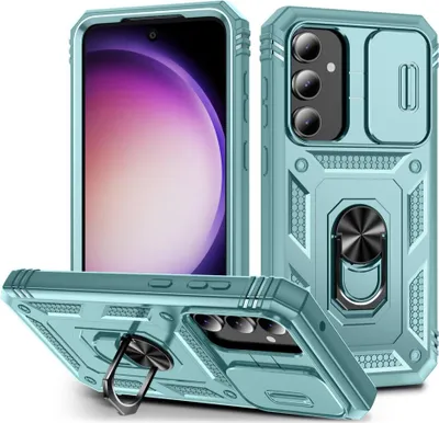 Produktbild von Samsung Galaxy S23 FE Hülle - Coverup Ring Ständer Back Cover mit Kamera Schutz - Grün