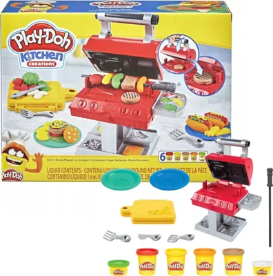 Obrázok produktu pre Play-Doh Kitchen Creations Grill 'n Stamp Playset, 3 rok / roky, Netoxické, Viacfarebný