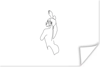 Produktbild von MuchoWow® Poster Frauen - Tanz - Linienkunst 60x40 cm - Schlafzimmerdekoration
