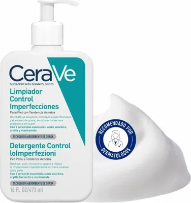 Produktbild von Cerave Waschmittel Unreinheiten Kontrolle Fettige Haut und Akneica 473 ml