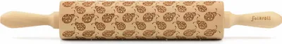 Immagine prodotto di Folkroll Teigrolle Marienkäfer, groß, 43 cm, Nudelholz, Prägerolle, Muster, Motiv, Rolle, Buchenholz, 330364
