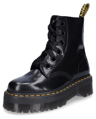 Immagine prodotto di Dr Martens, stivale da donna con zeppa e lacci nero