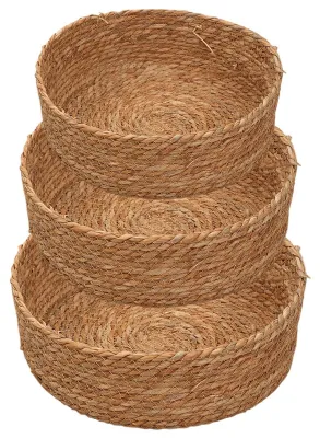 Obrázok produktu pre Sada troch ručne vyrobených úložných košíkov