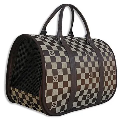 Hundetransporttasche Oxford-Stoff 45x34x16 cm Braun
