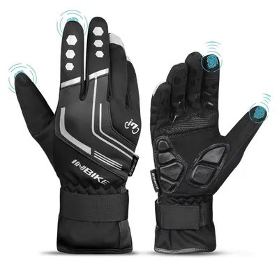 Produktbild von Winterhandschuhe Herren Thinsulate Winddicht Touchscreen Schwarz M