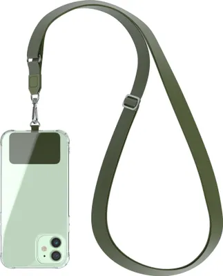 Produktbild von EAZY CASE Universal Handykette kompatibel mit allen Smartphones, Kette zum Umhängen, Handyband mit Hülle, mit Karabiner in Grün