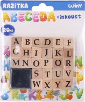 Image de Tampon alphabet 26 pièces + encre