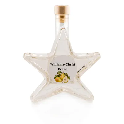 Produktbild von Williams-Christ Birnen Brand mit aromatischen Williams Birnen 40% vol. in der 200 ml Sternflasche