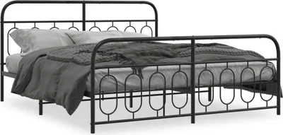 Imagen del producto de Maison Exclusive: Estructura de cama con cabecero y piecero de metal , 193x203 cm