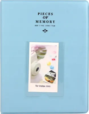 Productafbeelding van Groot fotoalbum voor 128 foto's, geschikt voor INSTAX MINI 7, 8, 9, 11. Kleur: lichtblauw