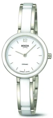 Produktbild von Boccia Damen Armbanduhr 3333-01 Titan Ceramic weiß