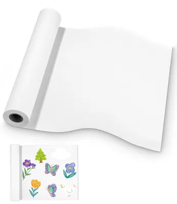 Immagine prodotto di Carta da disegno bianca, rotolo da 44 cm x 15 m, ideale per bambini e artisti