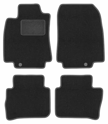 Produktbild von Velours-Fußmatten für Nissan Tiida C11 2004-2012 (Schrägheck/Limousine) – 4-tlg, Graphit, passgenau – Wielganizator LUX