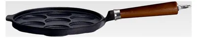 Produktbild von Pfannkuchenpfanne für 7 kleine Kuchen, Schwarz, Durchmesser 24 cm, Gusseisen