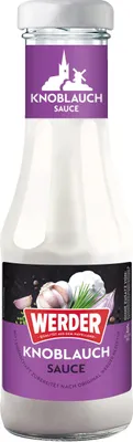 Produktbild von Werder Knoblauch Sauce 250 ml Glasflasche Feinkost Grillen BBQ Ketchup