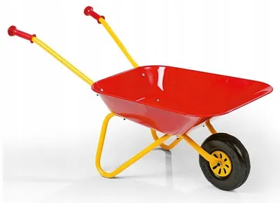 Produktbild von Rolly Toys Metall-Schubkarre für Kinder im Garten, Rot